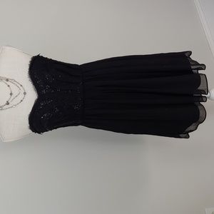 BCBG Paris black strapless dress, sz 2